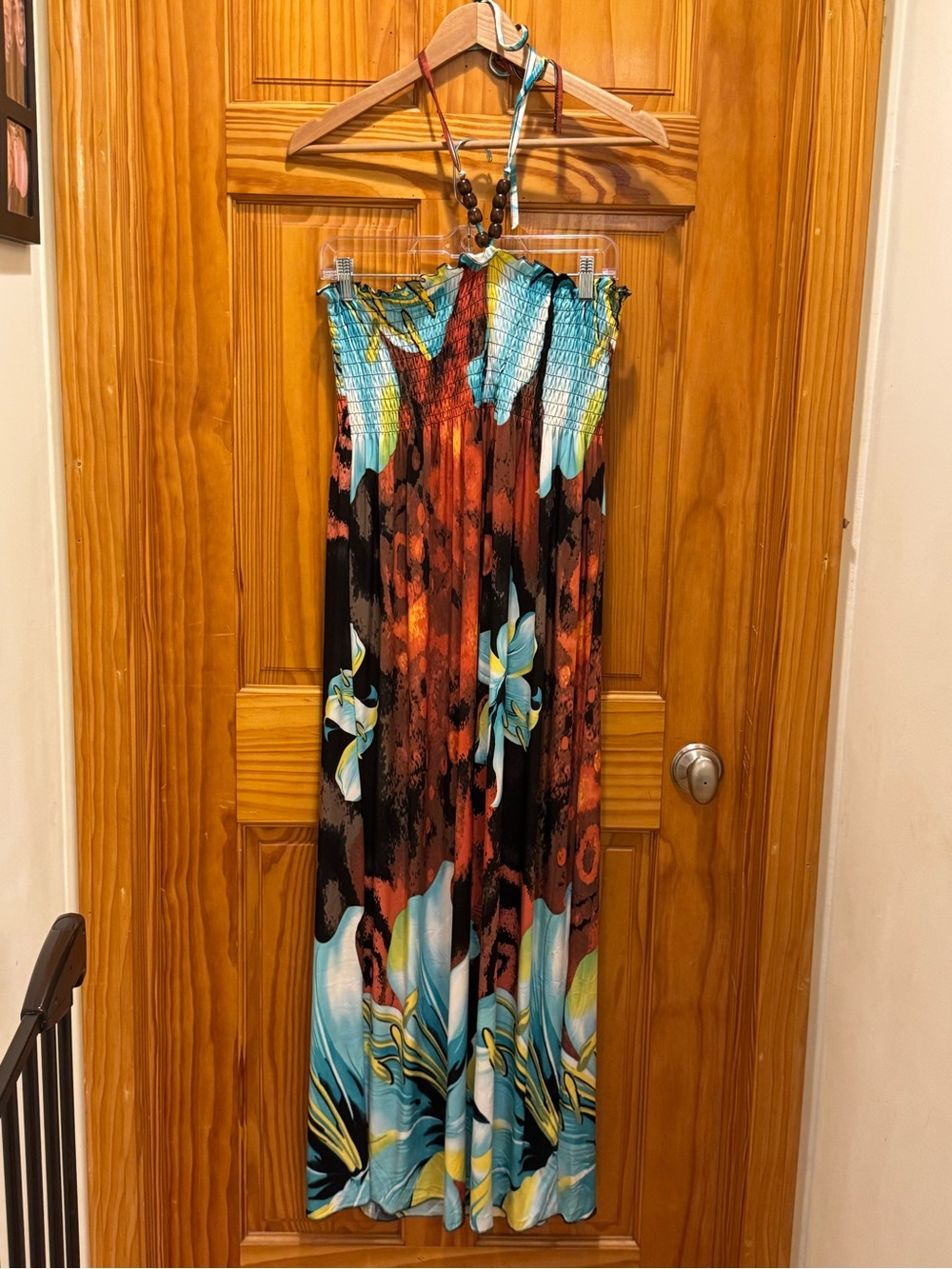XL summer halter dress floral